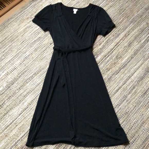 Merona black short sleeve women’s dress - Picture 1 of 4